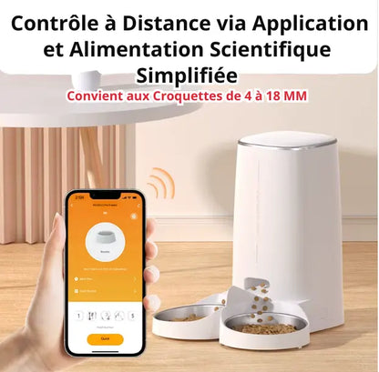 Distributeur de croquettes double connectée Fidoz