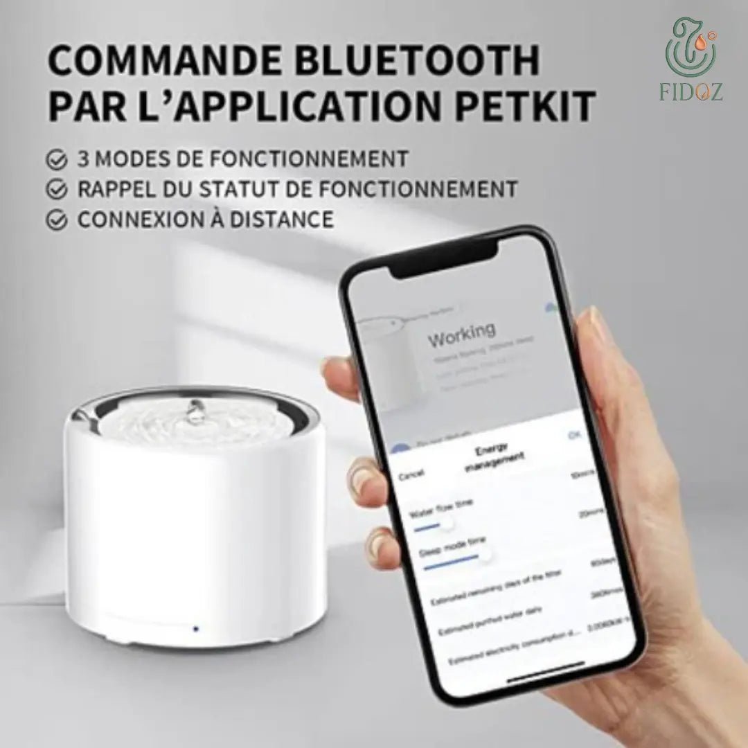 HydroPure 1.8L – Fontaine à eau connectée - Fidoz