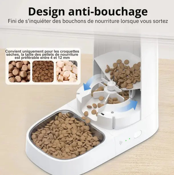 Mangeoire Automatique Intelligent Wifi Distributeur De Croquettes Fidoz